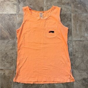 PINK Victoria's Secret Orange Tank with Black Logo